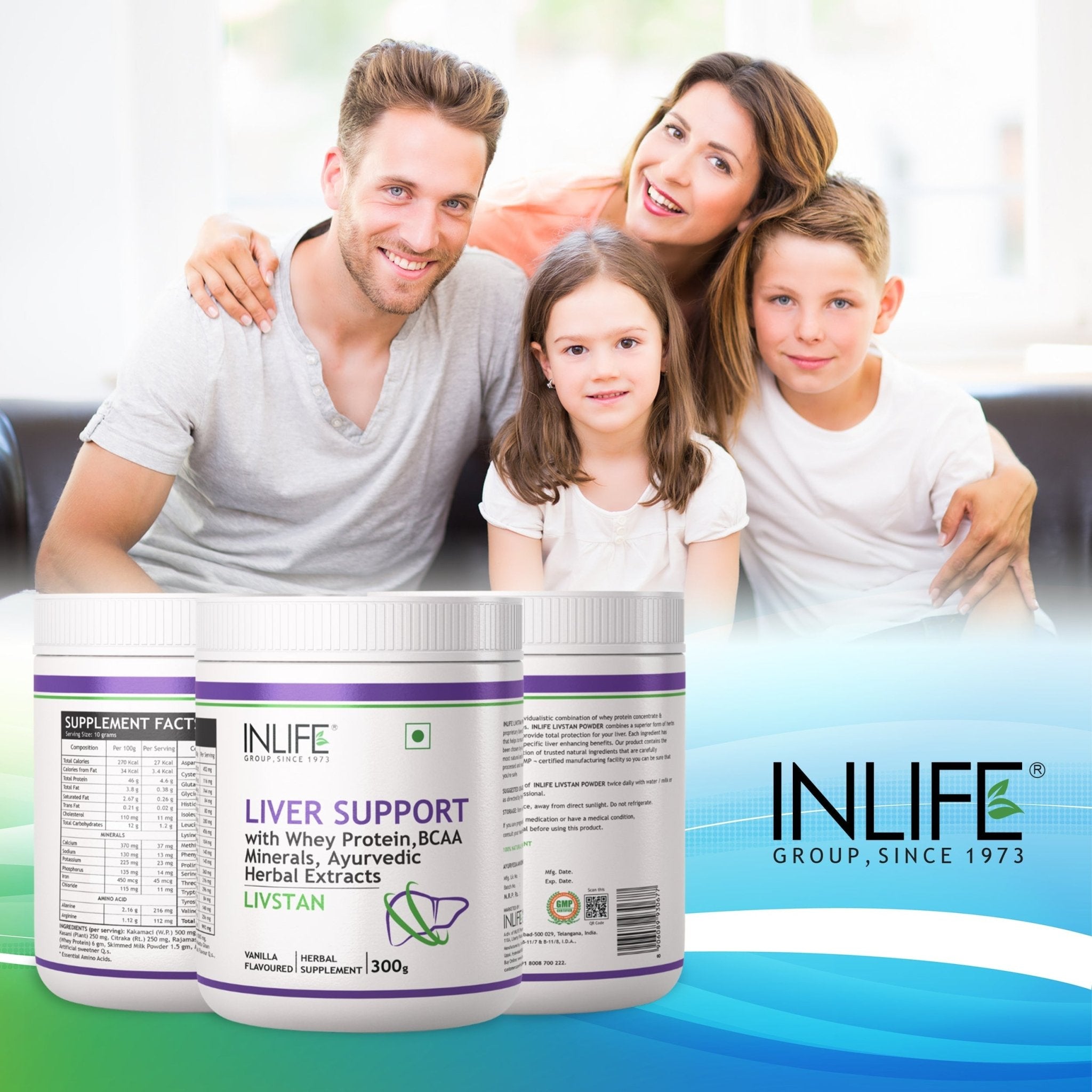 INLIFE Livstan Liver Support Powder, Whey Protein with Ayurvedic Herbs, 300g (Vanilla) - Inlife Pharma Private Limited