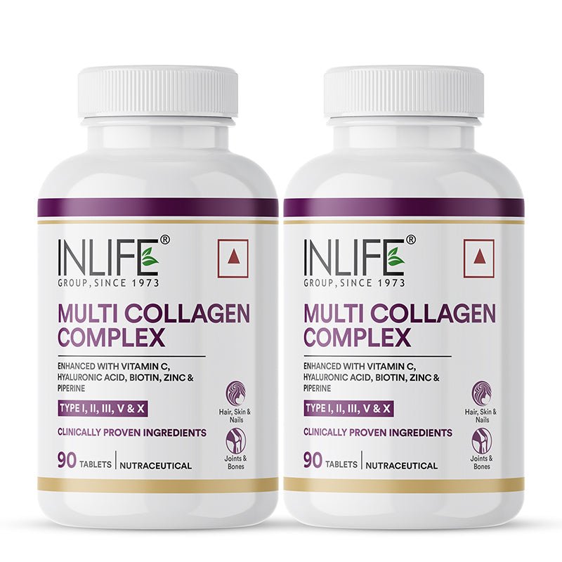 INLIFE Multi Collagen Complex Supplement - 90 Tablets - Inlife Pharma Private Limited