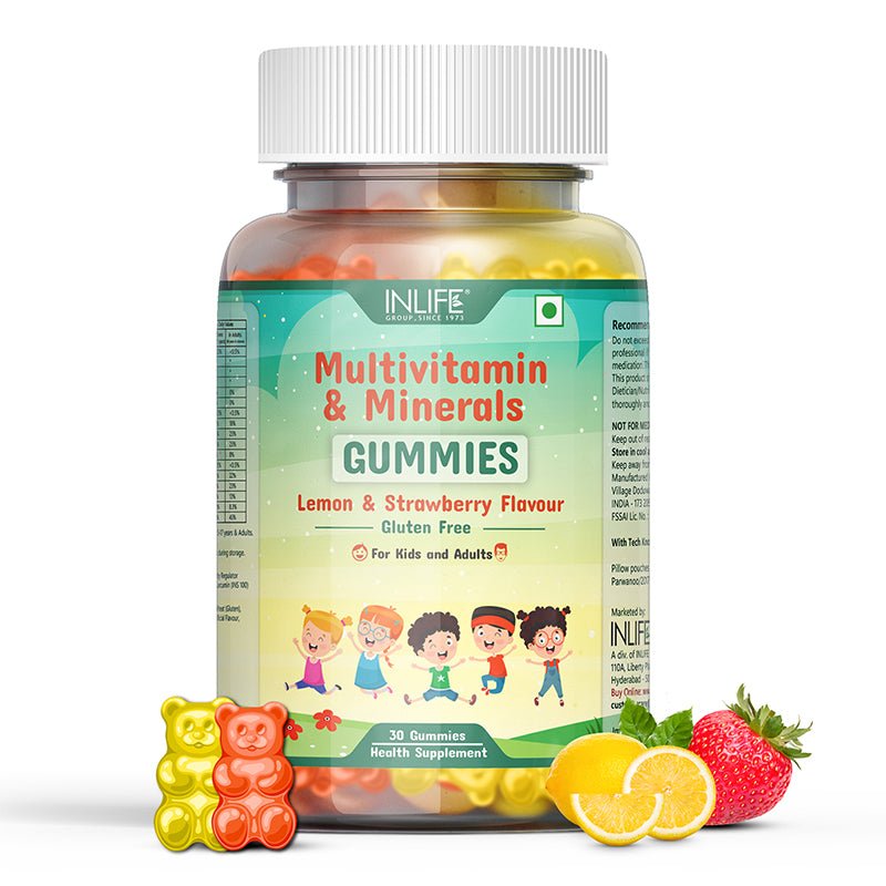 INLIFE Multivitamin & Minerals Gummies - 30s (Lemon & Strawberry) - Inlife Pharma Private Limited