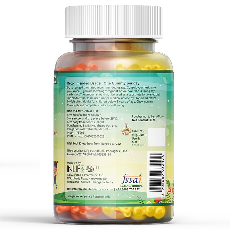 INLIFE Multivitamin & Minerals Gummies - 30s (Lemon & Strawberry) - Inlife Pharma Private Limited