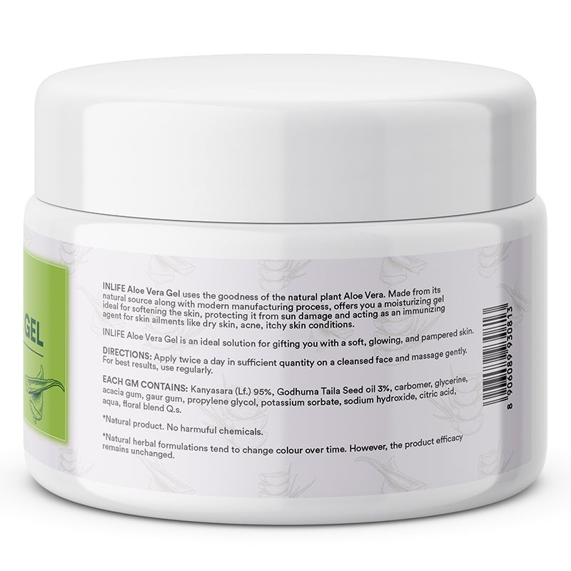 INLIFE Natural Aloe Vera Gel- Chemical-Free & Vegan Skincare Delight, 100gms - Inlife Pharma Private Limited