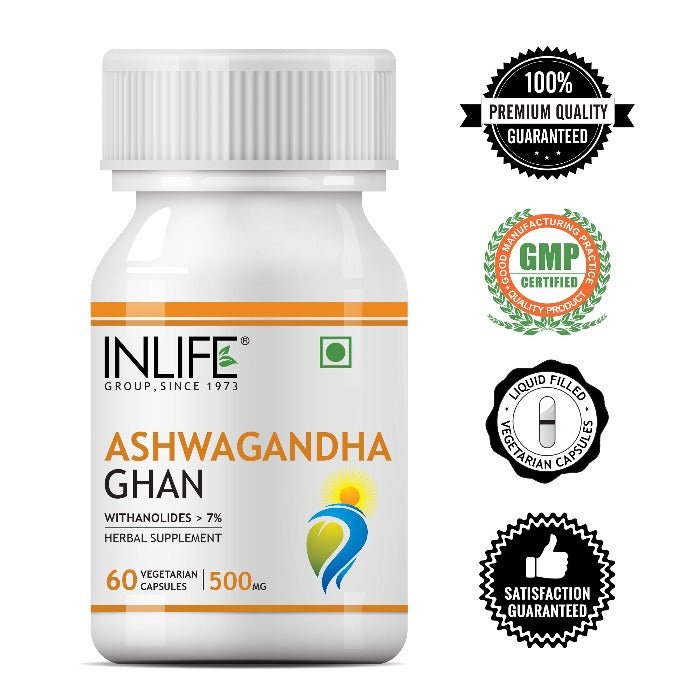INLIFE Natural Ashwagandha Supplement (60 Veg. Capsules) - Inlife Pharma Private Limited