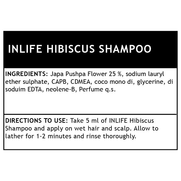INLIFE Natural Hibiscus Anti Hair Fall Shampoo with jojoba oil and hydrolyzed wheat protein (250ml) - Inlife Pharma Private Limited