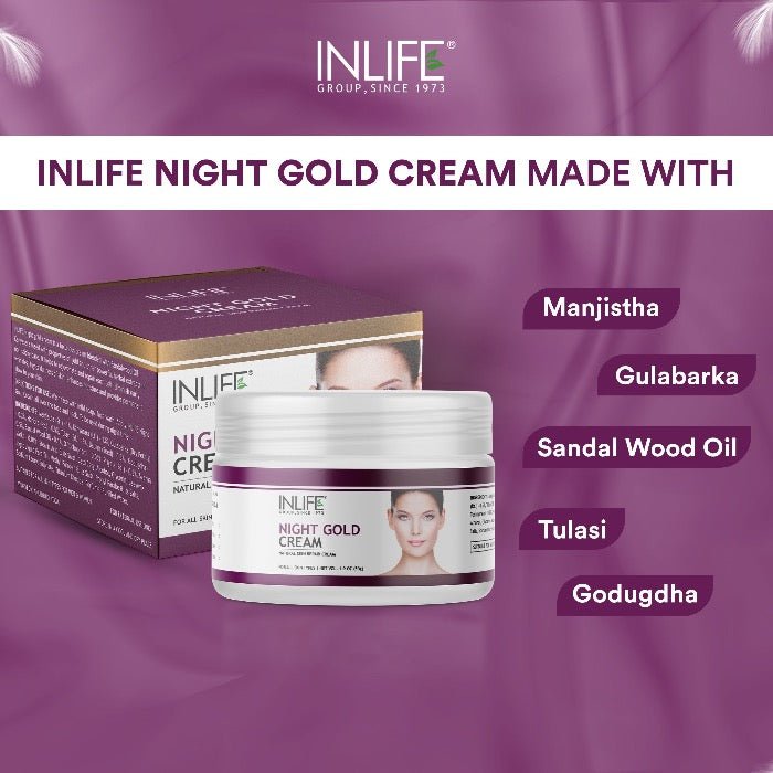 INLIFE Natural Night Gold Face Cream, 50 grams - Inlife Pharma Private Limited