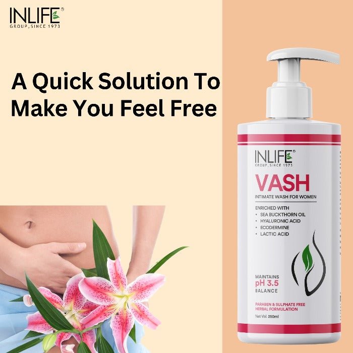 INLIFE Natural Vaginal Wash for Feminine Hygiene | Vash | 250 ml - Inlife Pharma Private Limited
