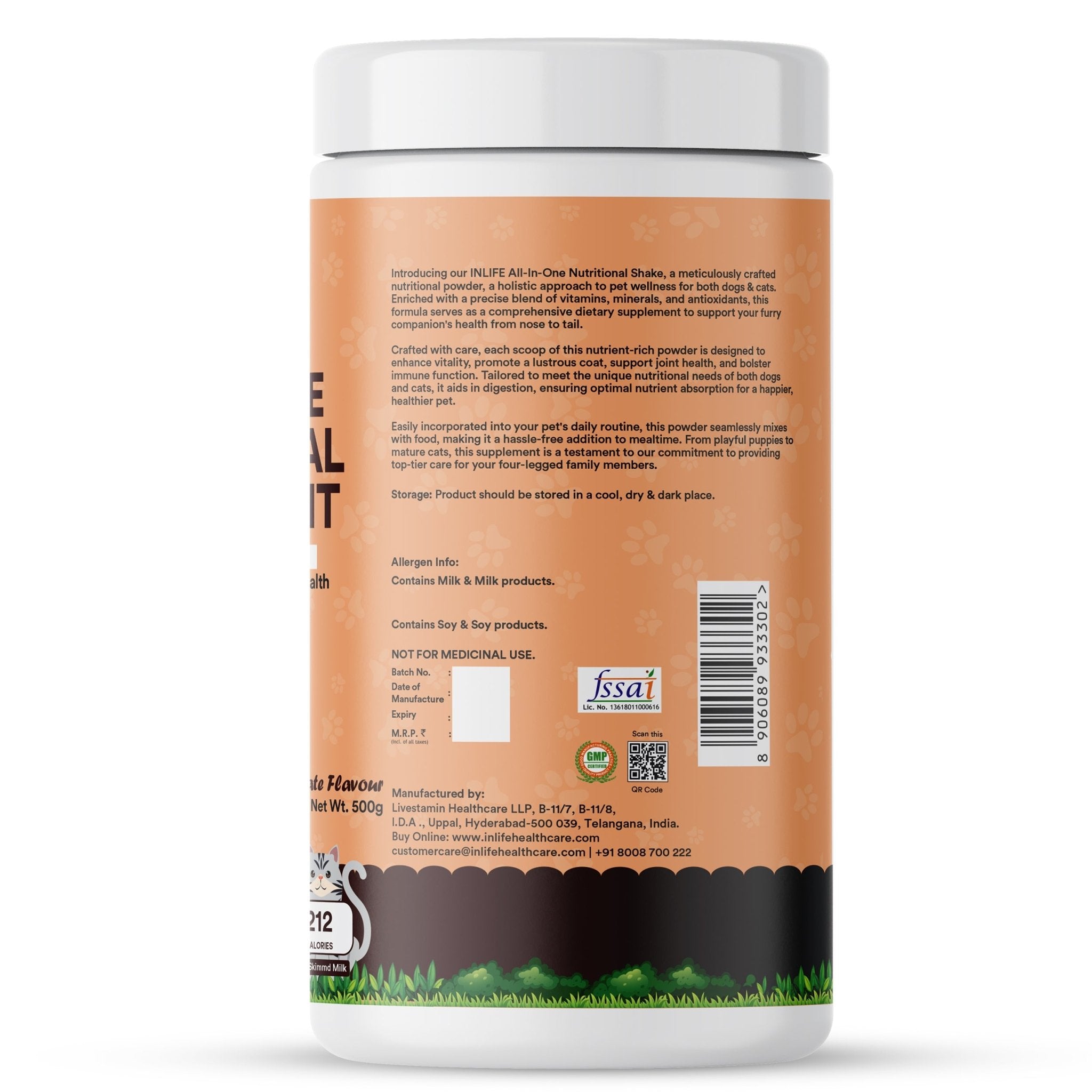 INLIFE Nutritional Meal Mix Powder for Dogs Cats Pets, Advanced Multi-Nutrient Formula - Inlife Pharma Private Limited