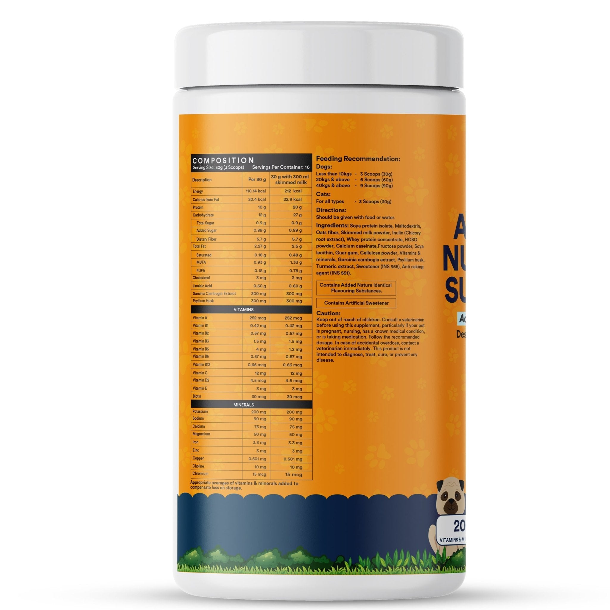 INLIFE Nutritional Meal Mix Powder for Dogs Cats Pets, Advanced Multi-Nutrient Formula - Inlife Pharma Private Limited