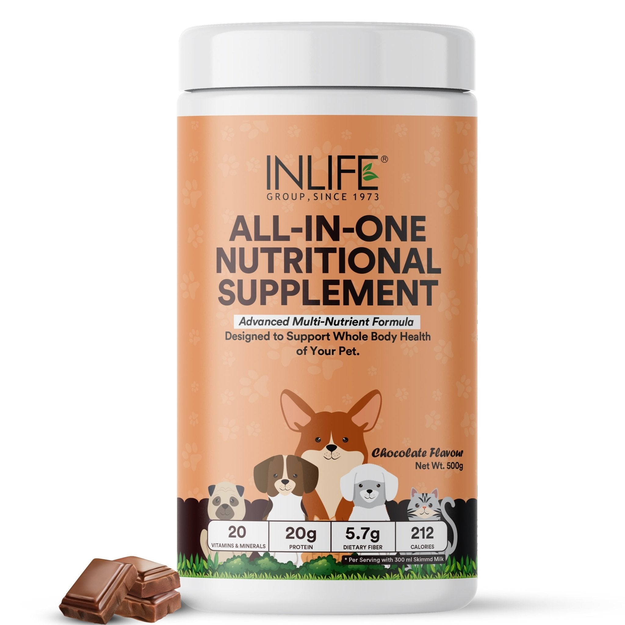 INLIFE Nutritional Meal Mix Powder for Dogs Cats Pets, Advanced Multi-Nutrient Formula - Inlife Pharma Private Limited