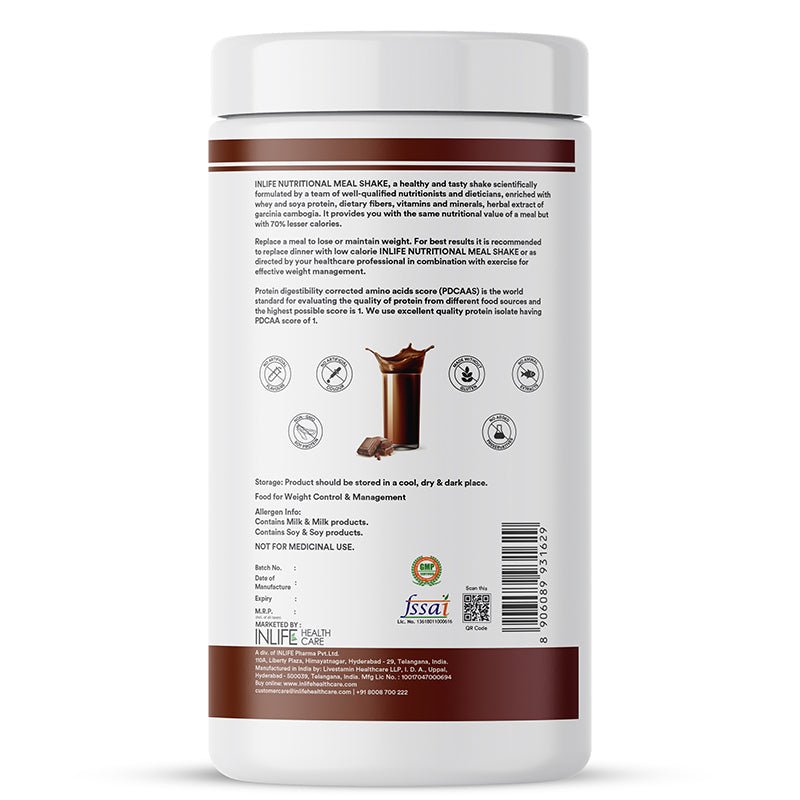 INLIFE Nutritional Meal Replacement Shake (500g, 16 Servings) - Inlife Pharma Private Limited