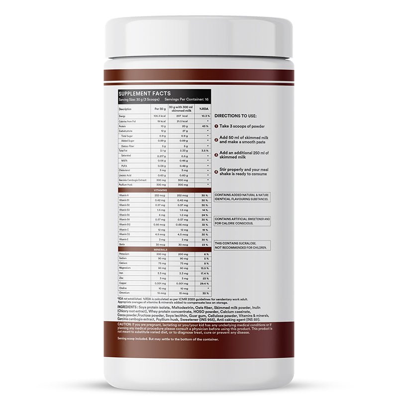 INLIFE Nutritional Meal Replacement Shake (500g, 16 Servings) - Inlife Pharma Private Limited