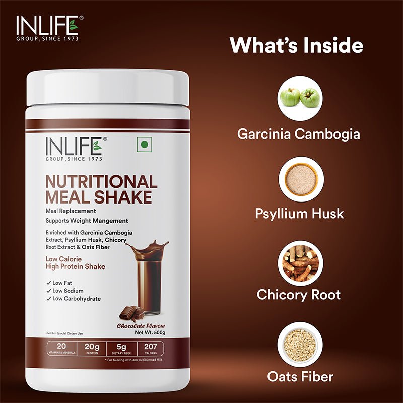 INLIFE Nutritional Meal Replacement Shake (500g, 16 Servings) - Inlife Pharma Private Limited