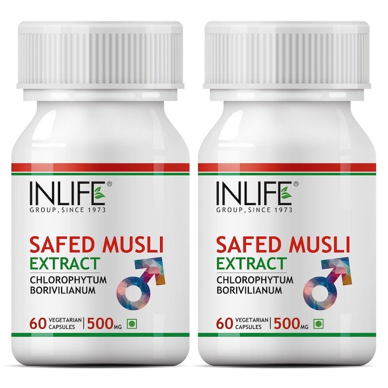 INLIFE Safed Musli Extract Supplement, 500mg - 60 Vegetarian Capsules - Inlife Pharma Private Limited