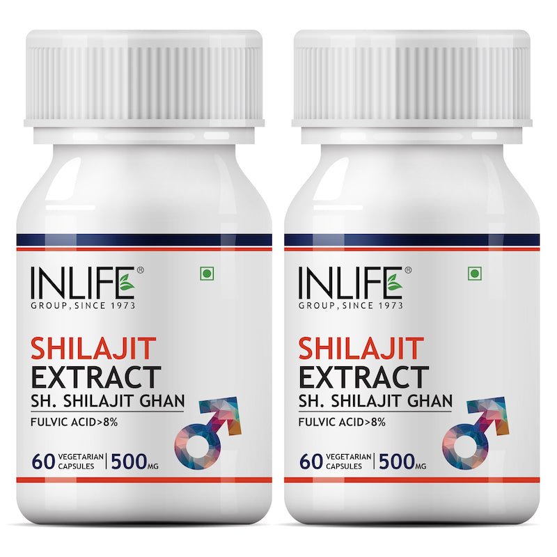 INLIFE Shilajit Extract Supplement, 500 mg - 60 Vegetarian Capsules - Inlife Pharma Private Limited