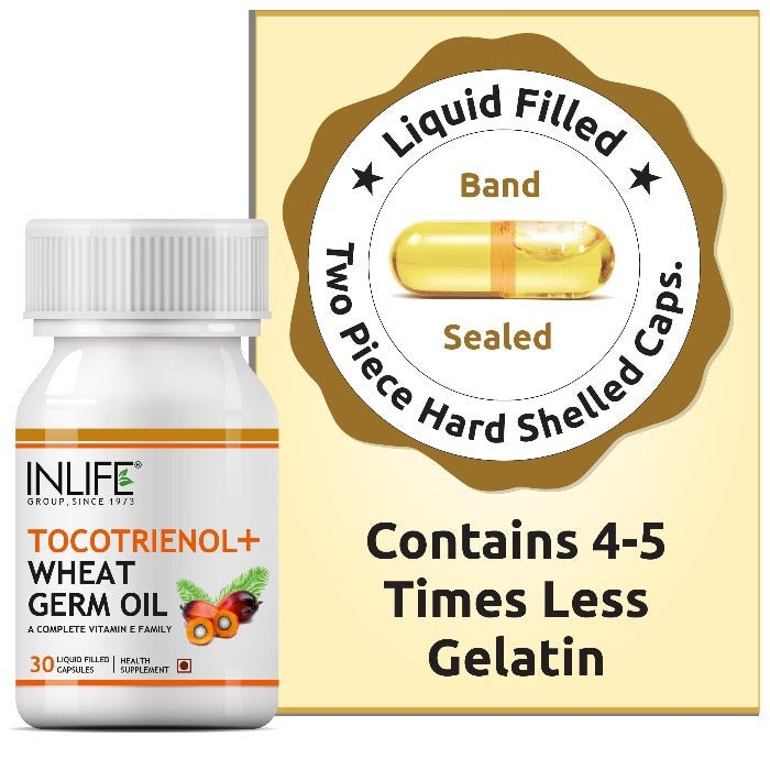 INLIFE Tocotrienol Wheat Germ Oil Supplement (30 Capsules) - Vitamin E Family - Inlife Pharma Private Limited