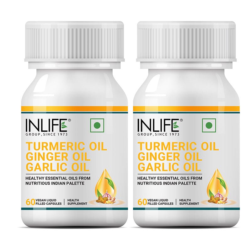 INLIFE Turmeric Oil, Ginger Oil, Garlic Oil Supplement – 60 Capsules - Inlife Pharma Private Limited