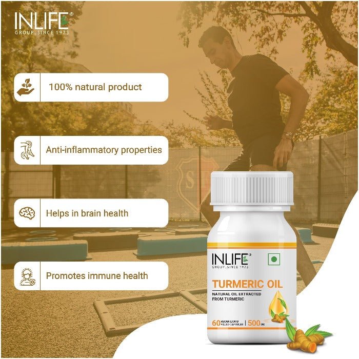 INLIFE Turmeric Oil Supplement, 500mg – 60 Capsules - Inlife Pharma Private Limited