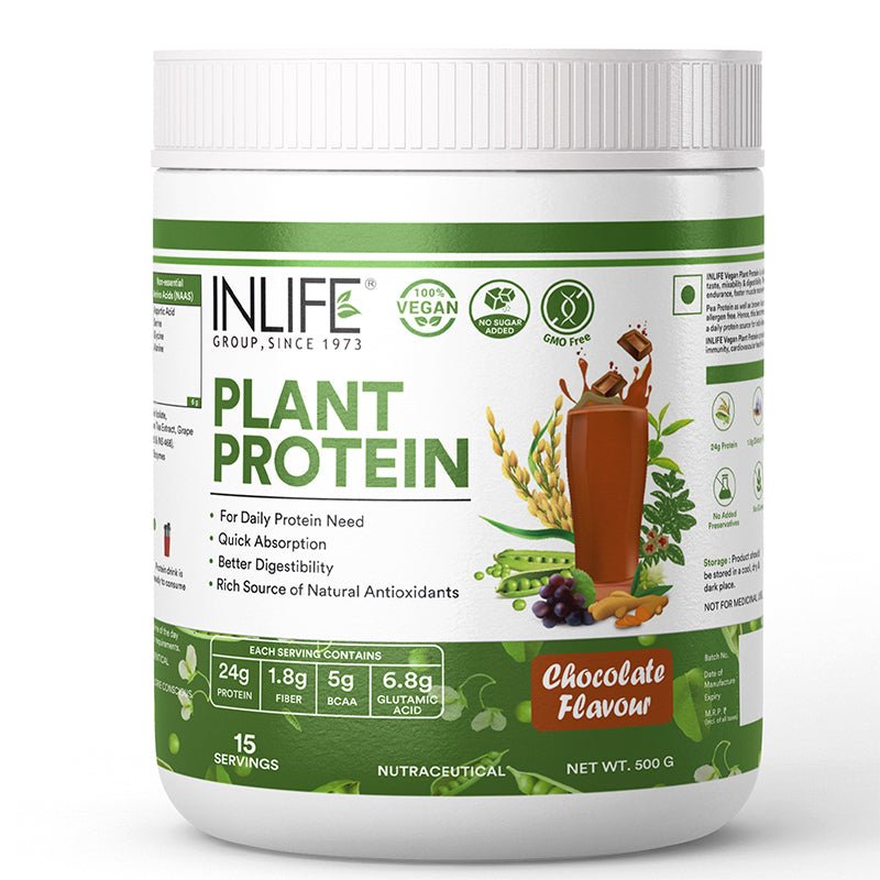 INLIFE Vegan Plant Based Protein Powder, 24g Protein - Inlife Pharma Private Limited