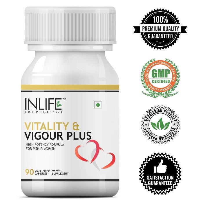 INLIFE Vitality and Vigour Plus Supplement - 90 Vegetarian Capsules - Inlife Pharma Private Limited