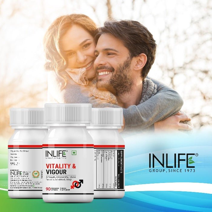 INLIFE Vitality & Vigour Supplement for Men &amp; Women - 90 Veg. Capsules - Inlife Pharma Private Limited