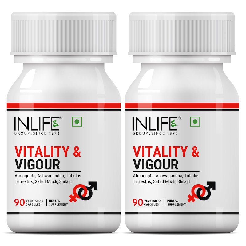 INLIFE Vitality & Vigour Supplement for Men &amp; Women - 90 Veg. Capsules - Inlife Pharma Private Limited