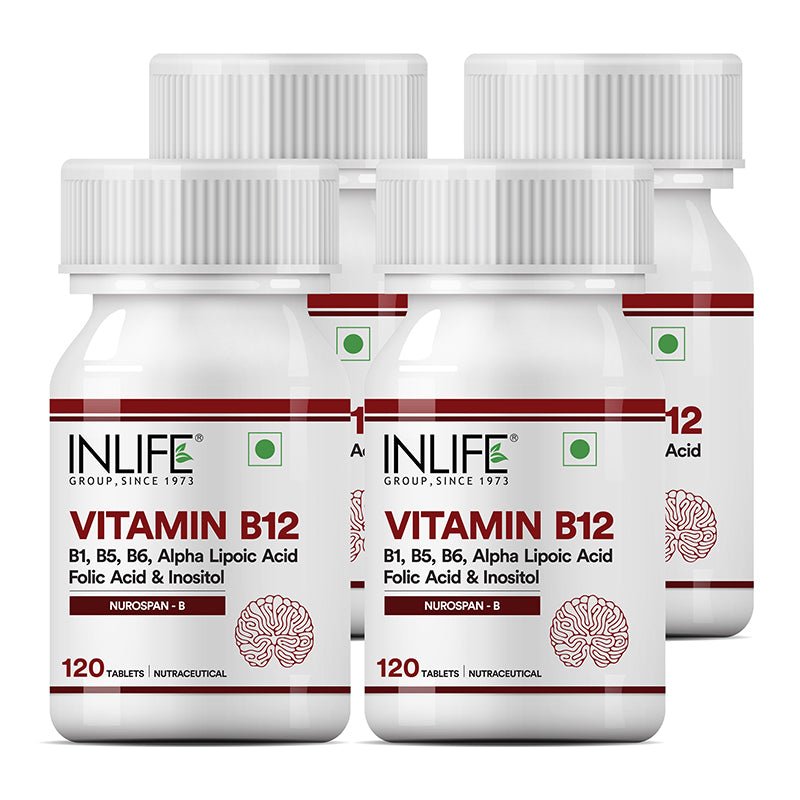 Inlife Vitamin B12 Supplement with ALA, Folic Acid & Inositol | 120 tablets (RDA Compliant) - Inlife Pharma Private Limited