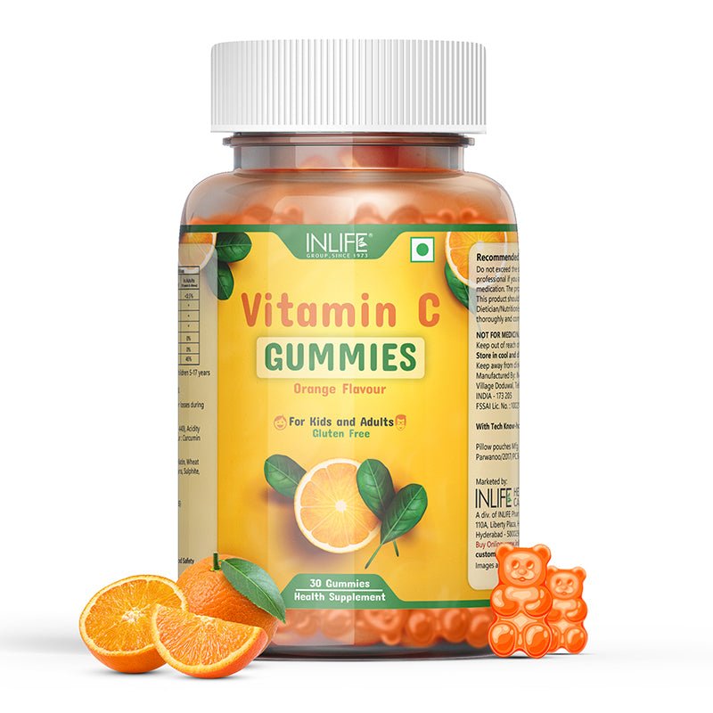 INLIFE Vitamin C Supplement - 30 Gummies (Orange) - Inlife Pharma Private Limited