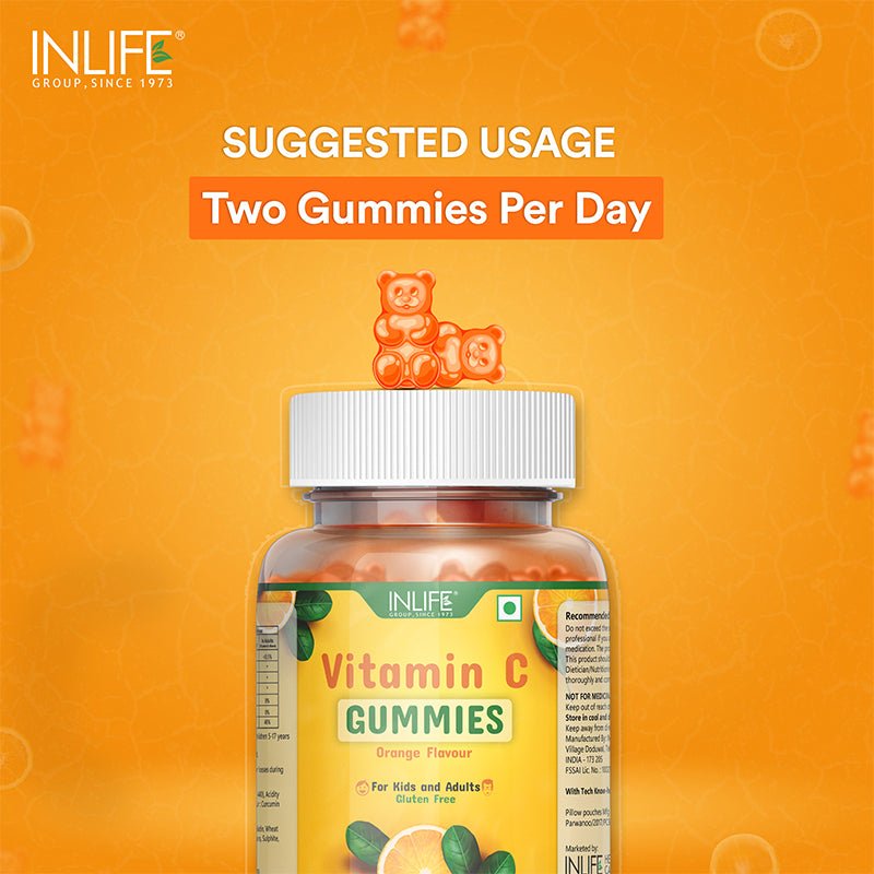 INLIFE Vitamin C Supplement - 30 Gummies (Orange) - Inlife Pharma Private Limited