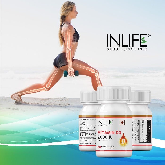 INLIFE Vitamin D3 2000 IU Supplement (60 Capsules) - Inlife Pharma Private Limited