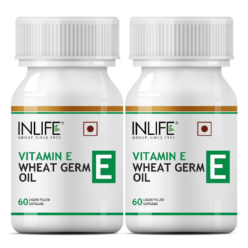 INLIFE Vitamin E Wheat Germ Oil Supplement, 500mg (60 Capsules) - Inlife Pharma Private Limited