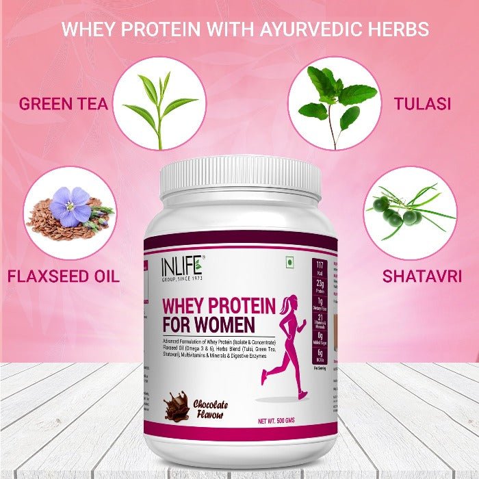 INLIFE Whey Protein Powder for Women (500g, Chocolate) - Inlife Pharma Private Limited