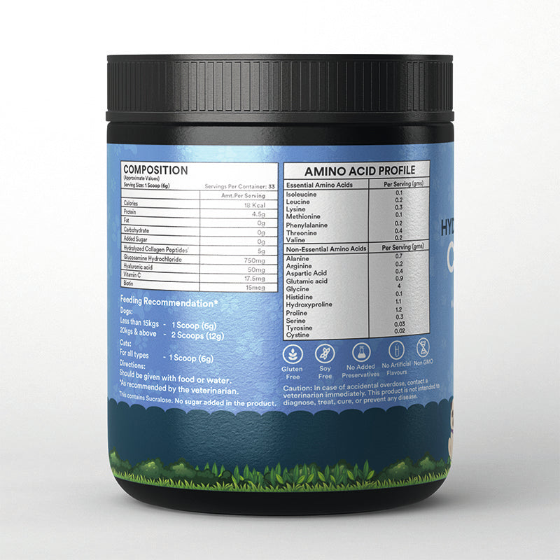 Inlife Hydrolyzed Type 1 & 3 Collagen Peptides Supplement for Pets | Available in 3 flavors: