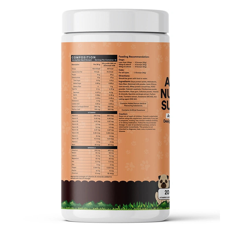 Inlife Nutritional Meal Mix Powder for Dogs, Cats, Pets | Advanced Multi-Nutrient Formula