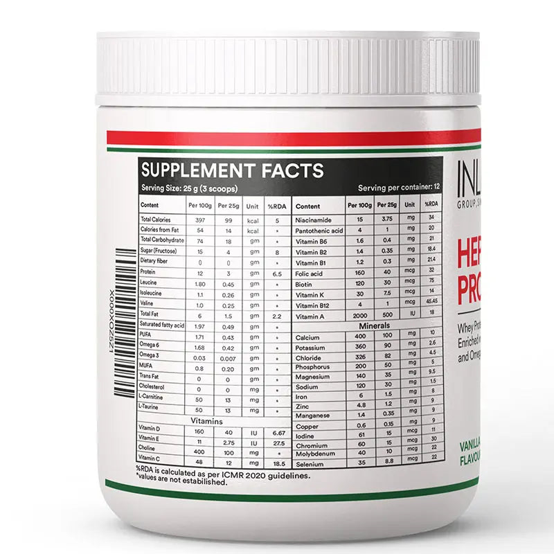 Inlife Hepstan Protein Powder Supplement | 300g (Vanilla)