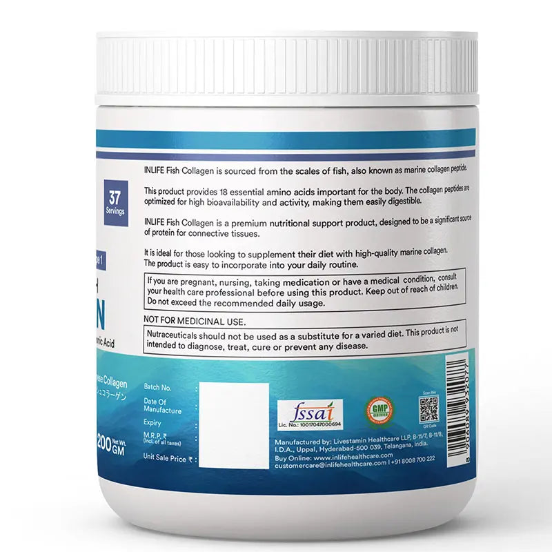 Inlife Japanese Marine Fish Collagen Supplements for Women & Men