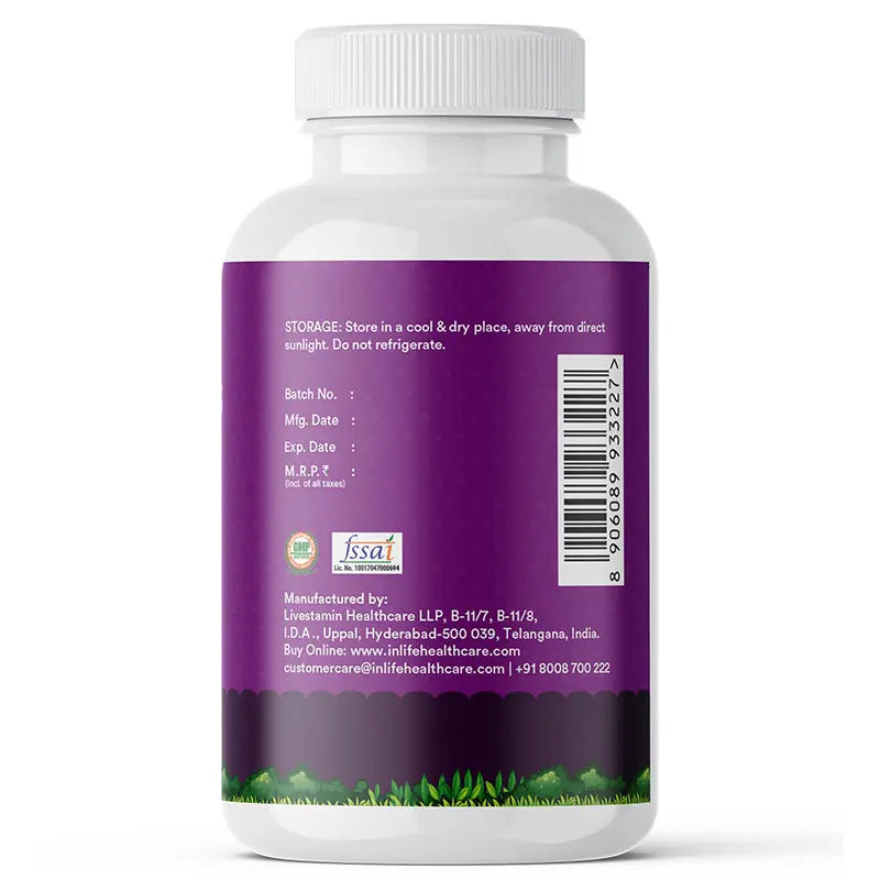 Inlife Digestive Enzymes for Dogs Cats | 12 Naturally Sourced & Essential Enzymes | 60 Veg. Capsules