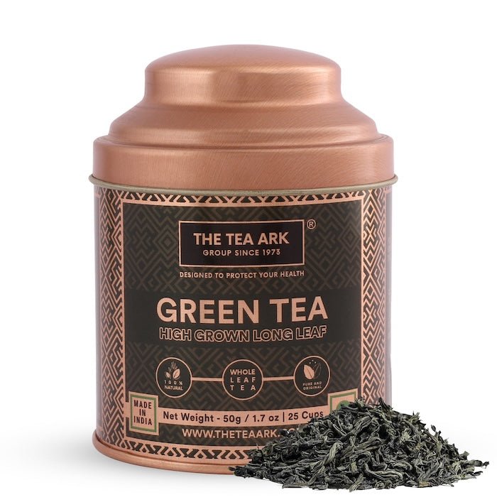 The Tea Ark Delight Gift Box with High Grown Long Leaf Green Tea, 50g Tin - Inlife Pharma Private Limited