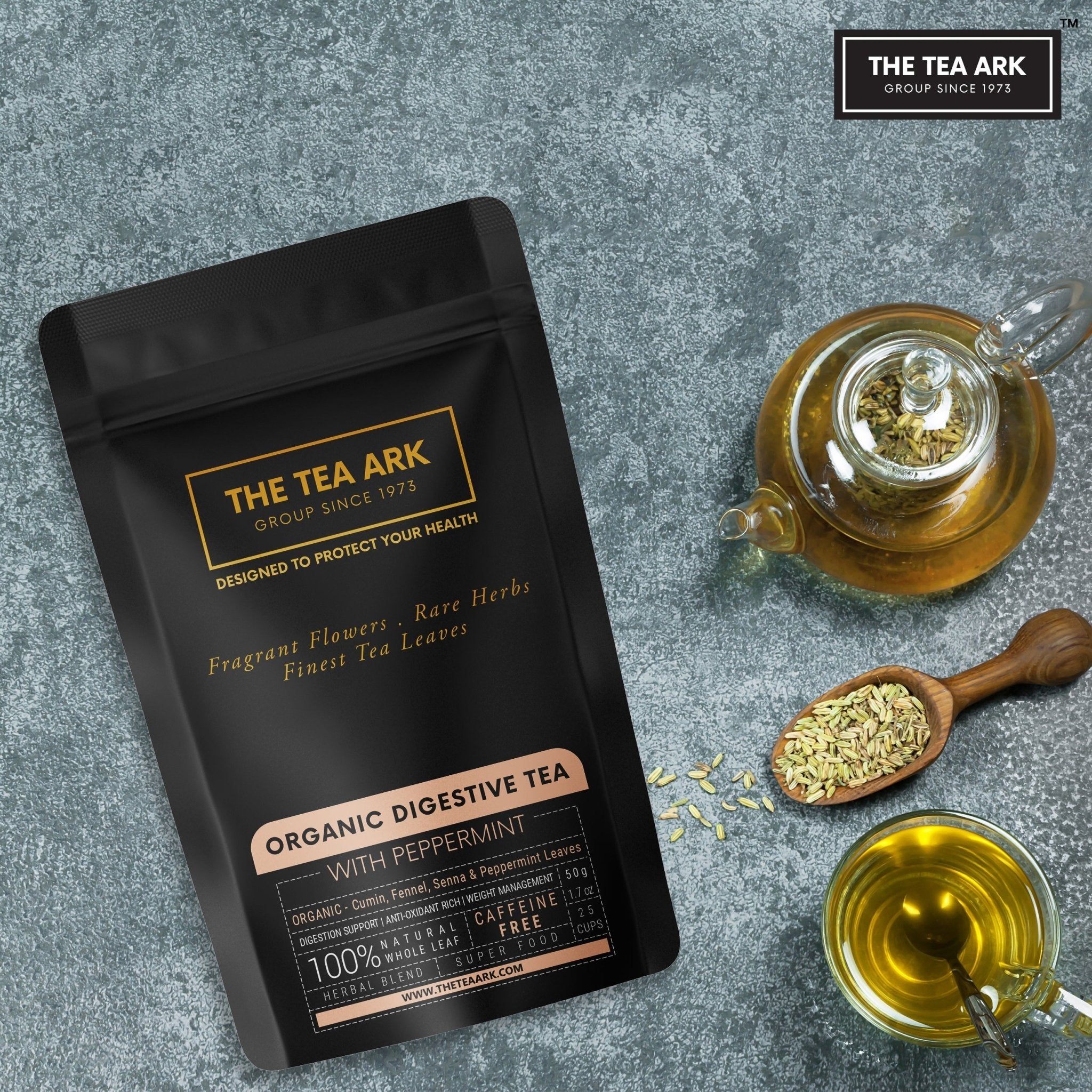 The Tea Ark Digestive Tea, Herbal Tea for Stomach Ease, Bloating, Relieves Gas - Inlife Pharma Private Limited