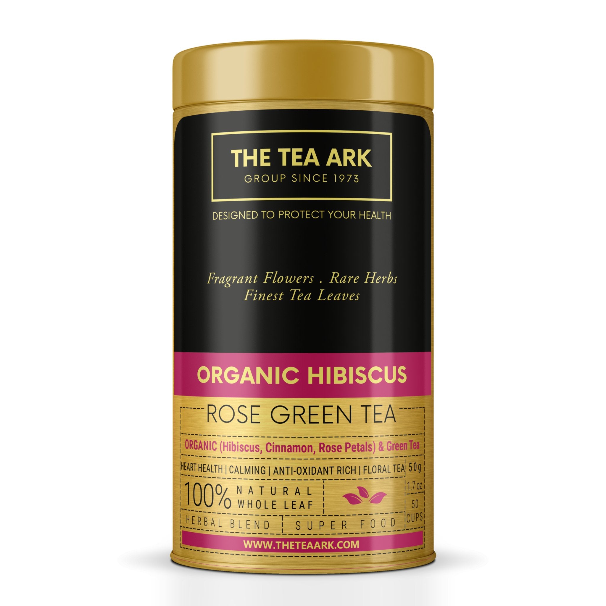 The Tea Ark Hibiscus Rose Green Tea, Powerful Antioxidant, Heart Health, Weight Management - Inlife Pharma Private Limited