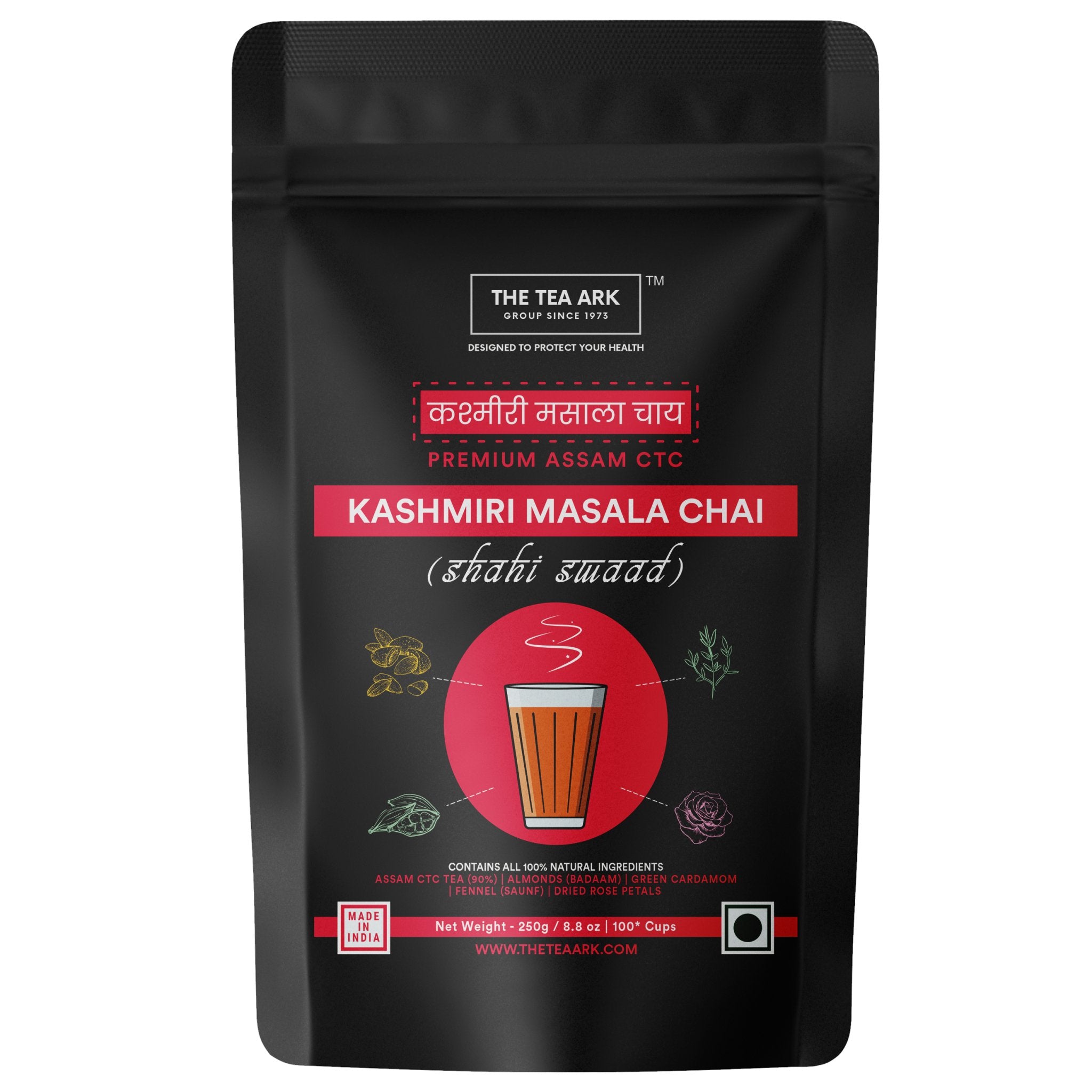 The Tea Ark Kashmiri Masala Chai, Shahi Swaad with Premium Assam CTC, 250g - Inlife Pharma Private Limited