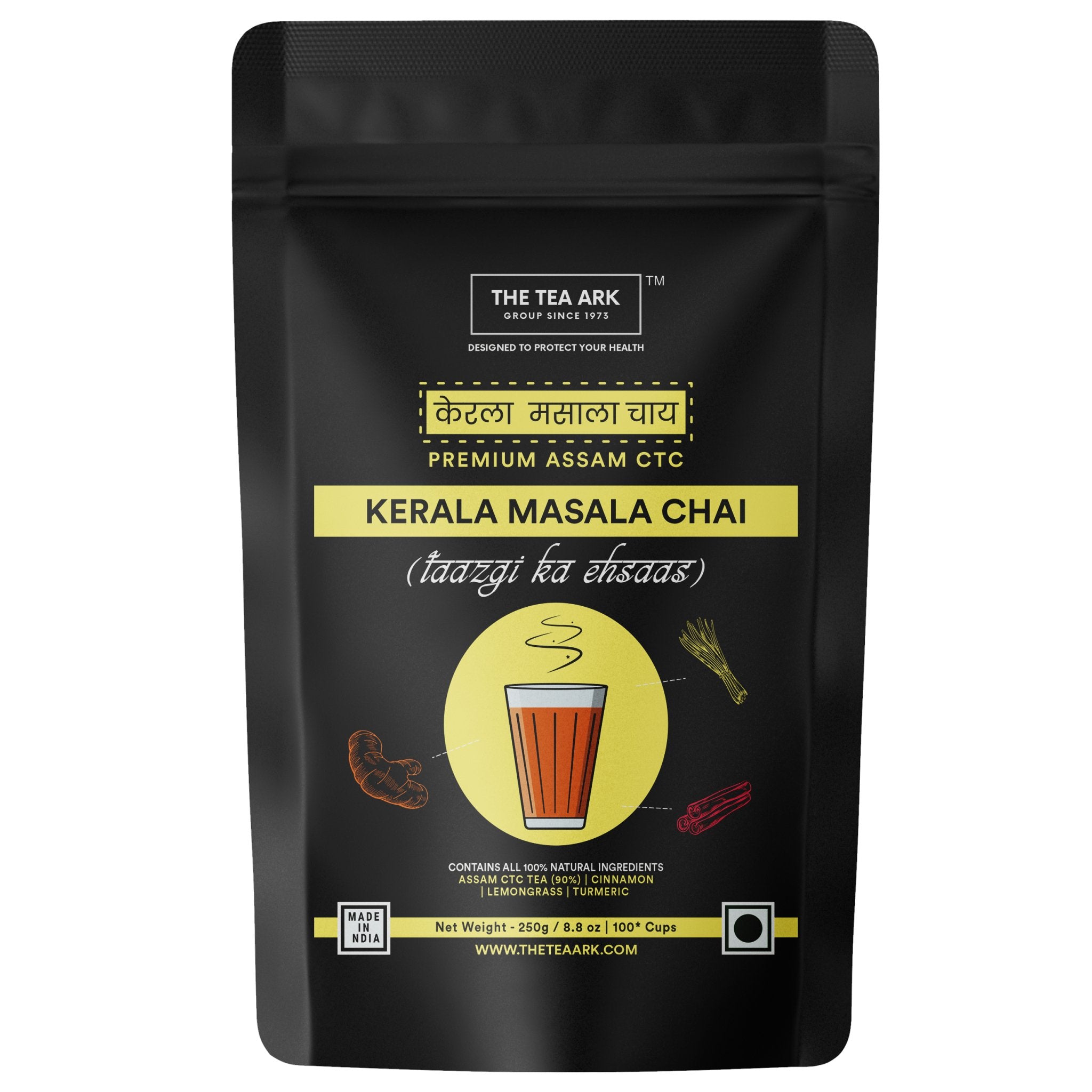The Tea Ark Kerala Masala Chai, Taazgi Ka Ehsaas with Premium Assam CTC, 250g - Inlife Pharma Private Limited