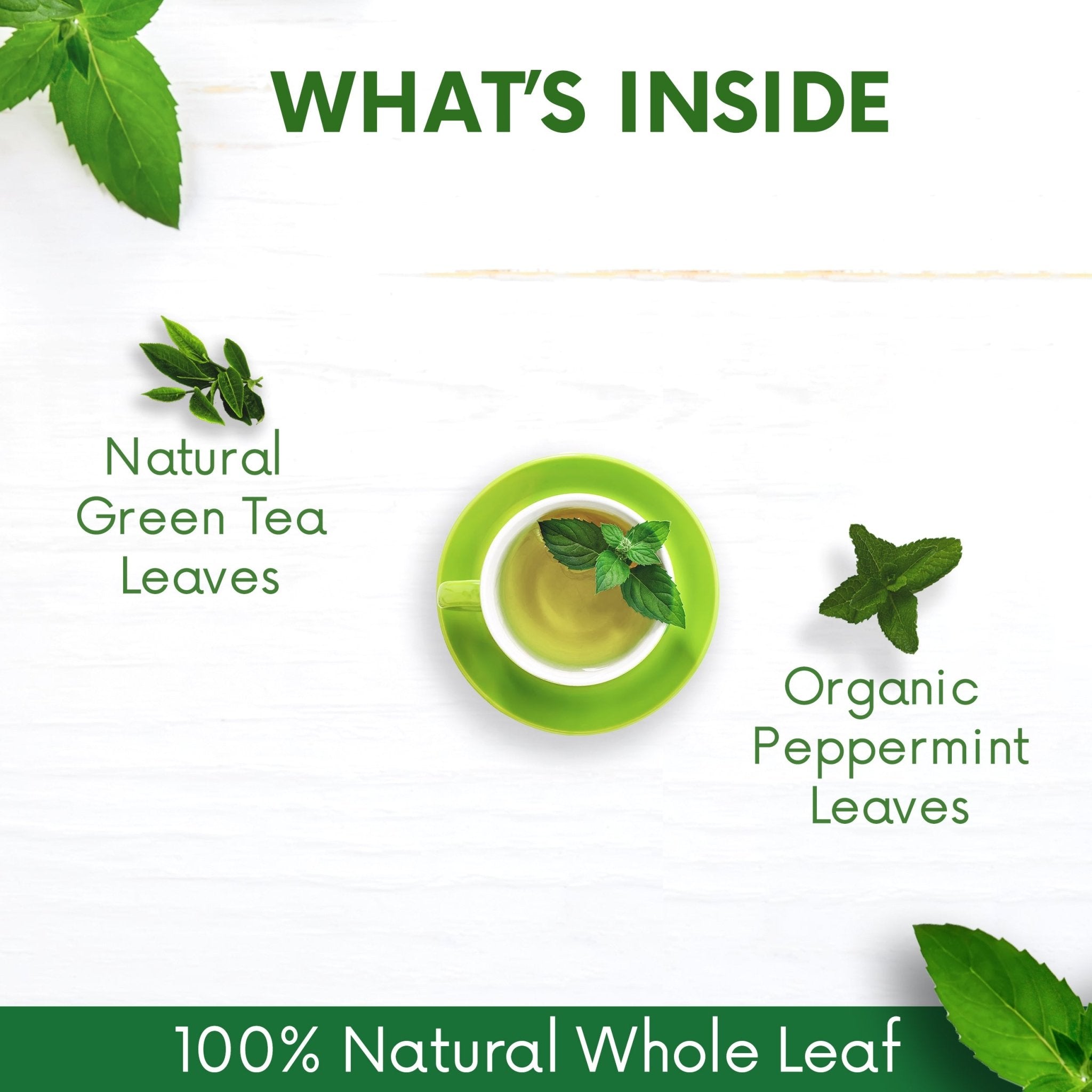 The Tea Ark Mint Green Tea for Weight Management, Digestion Support, Energy Booster - Inlife Pharma Private Limited