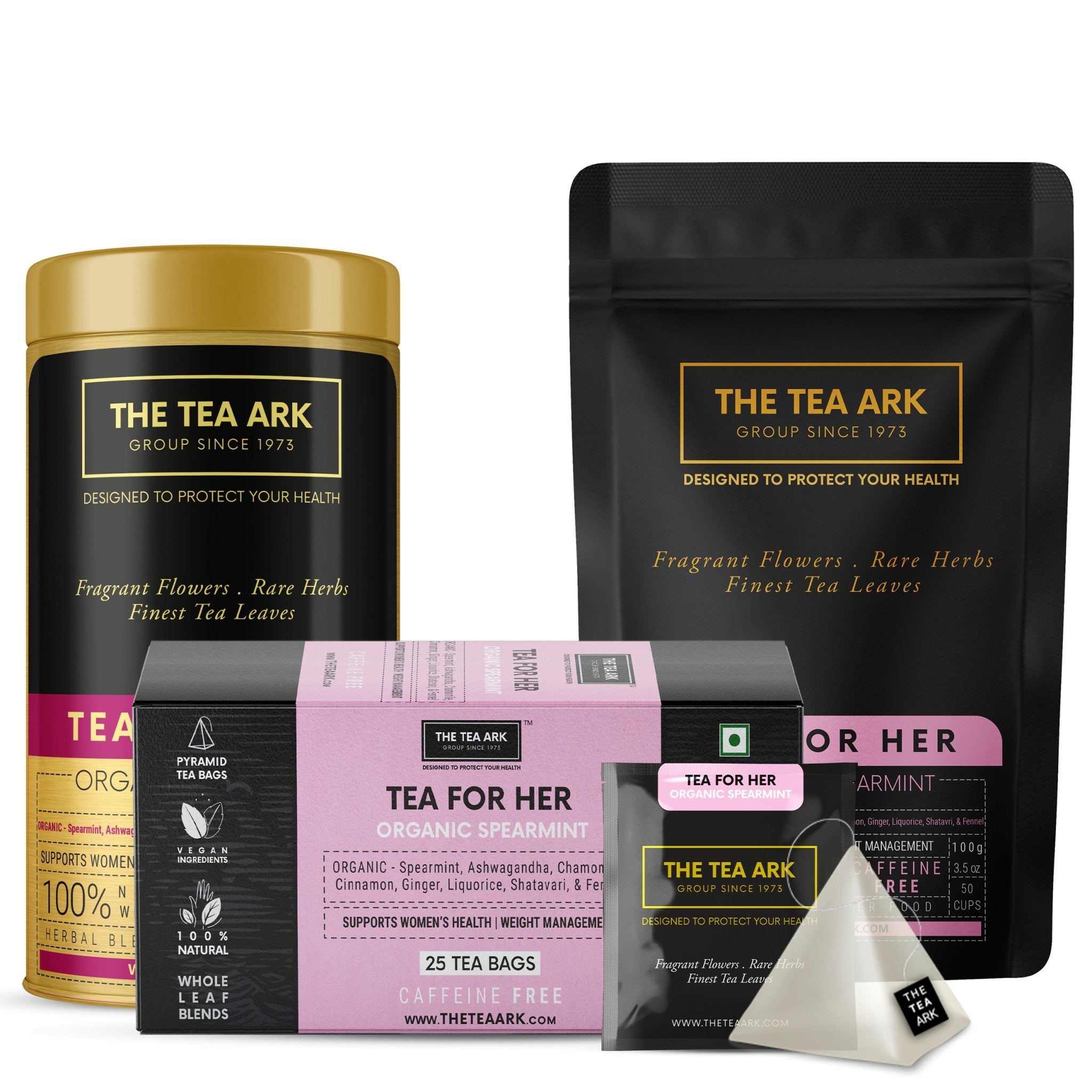 The Tea Ark Organic Spearmint Tea for PCOS PCOD with Shatavari & Fennel - Inlife Pharma Private Limited