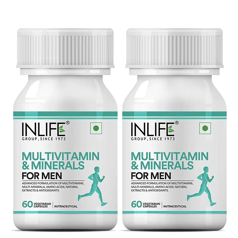Inlife Multivitamin & Minerals Supplement for Men | Veg. Capsules