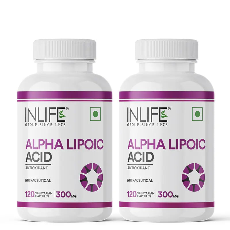 Inlife Alpha Lipoic Acid (ALA) 300mg - 60 Veg. Capsules