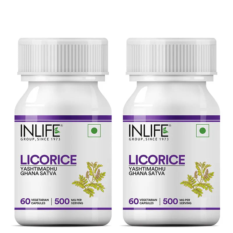 Inlife Licorice Root Supplement | Veg. Capsules