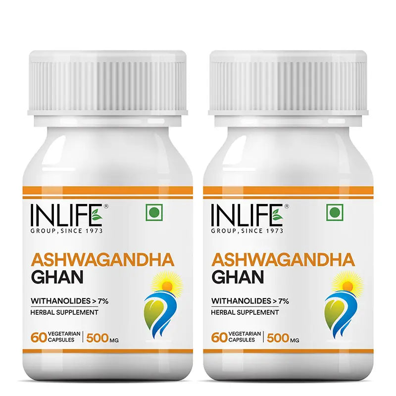 Inlife Ashwagandha Supplement | 60 Veg. Capsules