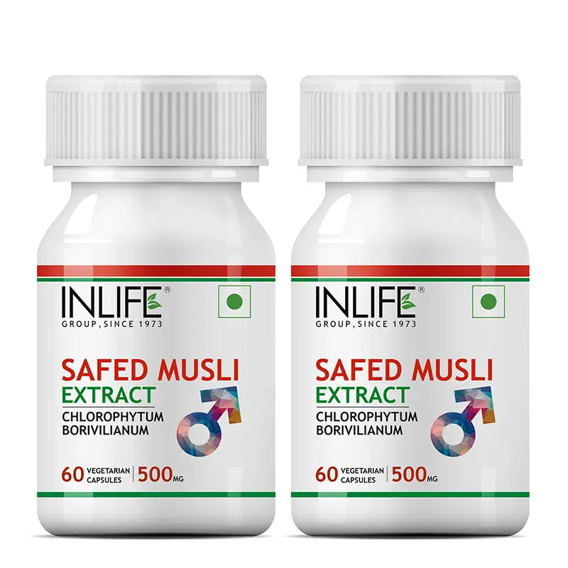 Inlife Safed Musli Extract Supplement |500mg | Veg. Capsules