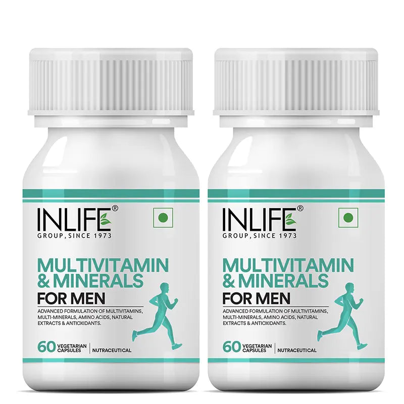 Inlife Multivitamin & Minerals Supplement for Men | 60 Veg. Capsules