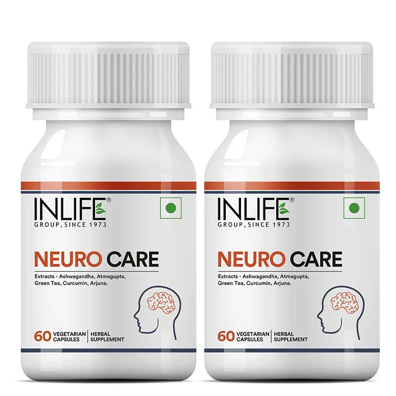 Inlife Neuro Care Supplement, 500mg - 60 Vegetarian Capsules