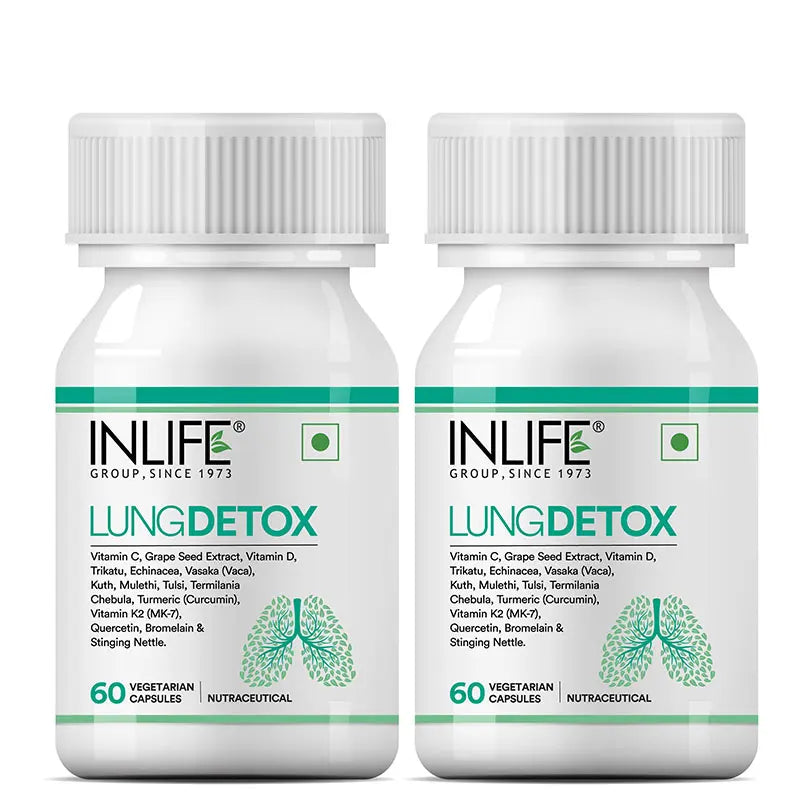 Inlife Lung Detox Supplement | 60 Veg Capsules